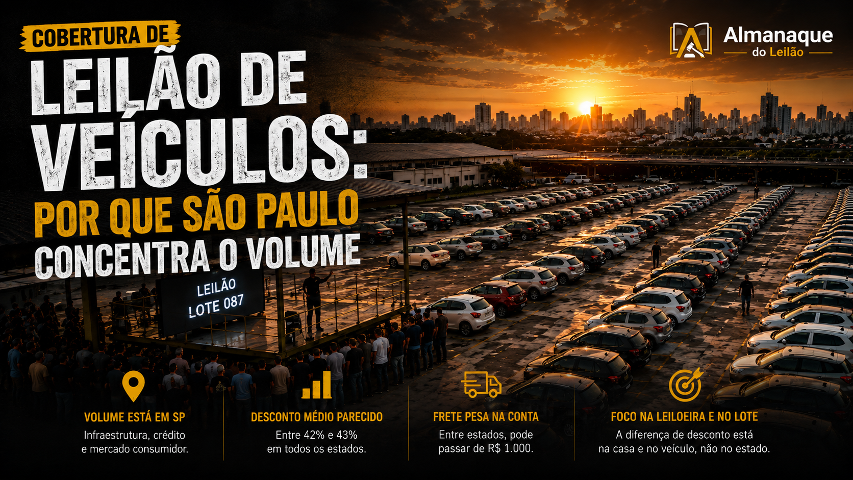Cobertura de leilão de veículos: por que São Paulo concentra o volume