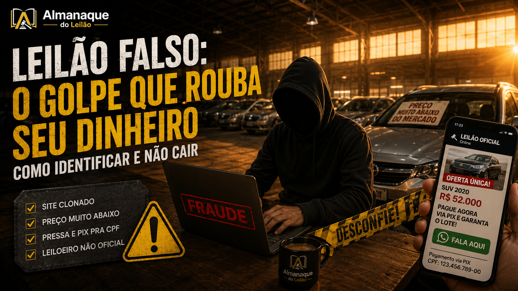 Golpe do leilão falso: como saber se o site é fraude antes de pagar