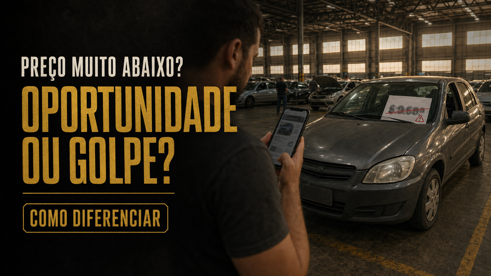 Anúncio de carro muito abaixo do mercado: oportunidade real ou isca de golpe?